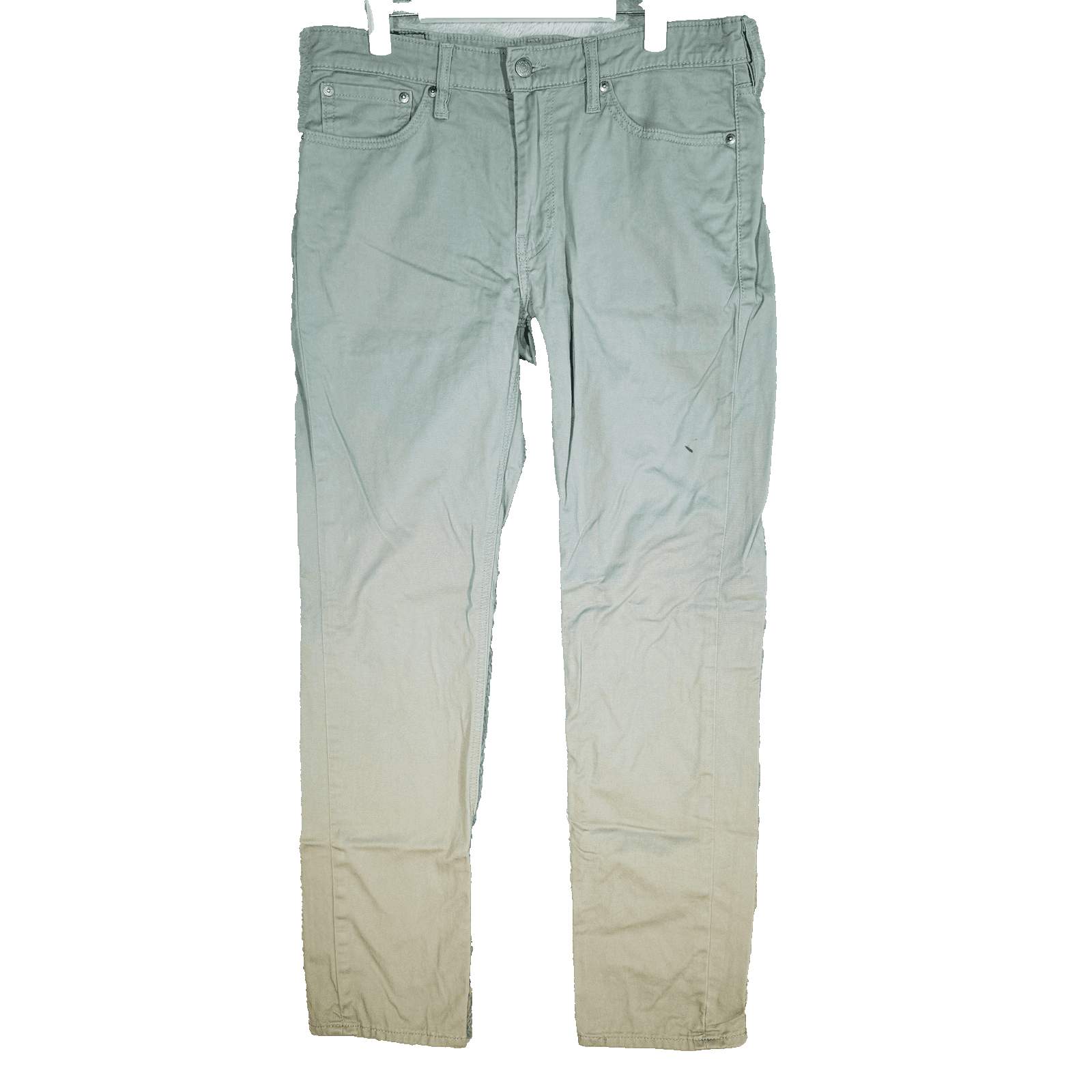 Levis 511 Jeans Mens 33x32 Green Slim Tapered Denim Stretch Zip Fly Mid Rise - Image 1