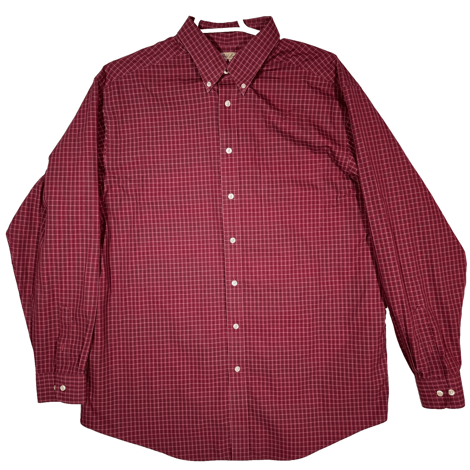 Roundtree & Yorke Shirt Mens 2XLT Red Check Gold Label Non-Iron Button Down - Image 1