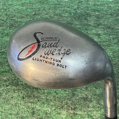 Pro-Tour Lightning Bolt Bounce Sand Wedge Mens RH Regular Steel Silver Golf Club - Image 1