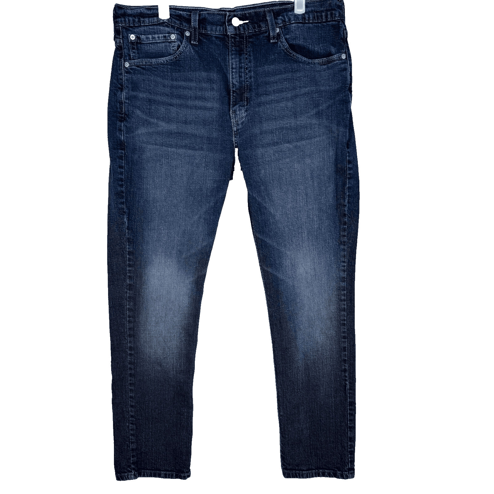 Levi's S37 Men Jeans 36X30 Blue Denim Stretch Mid-Rise Slim Fit Straight Zip Fly - Image 1