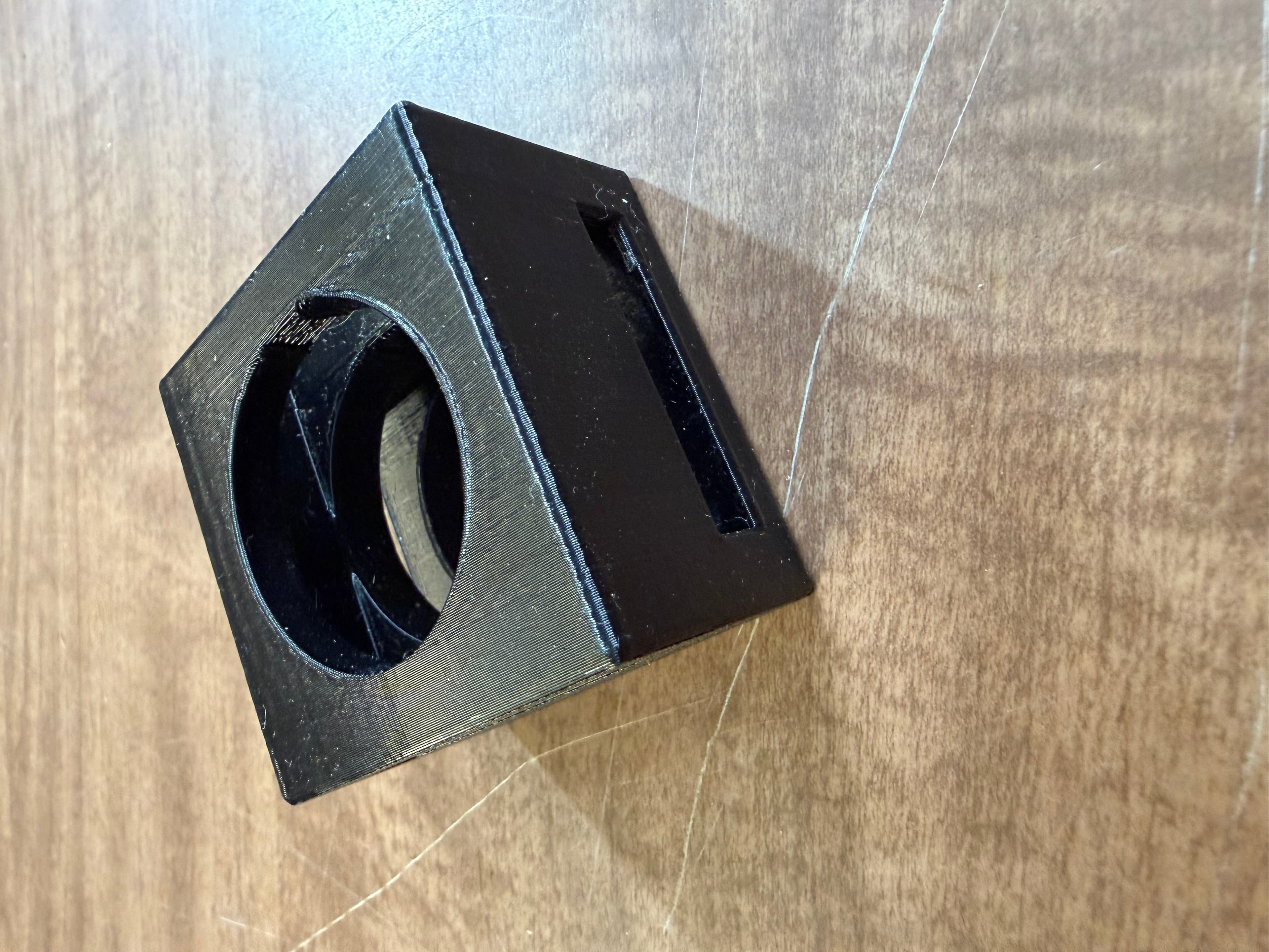 3D Printed Black Square Holder for Rulers - Image 1