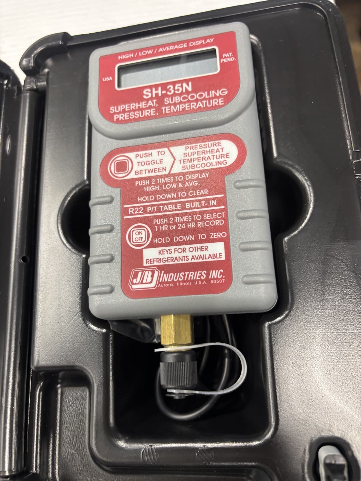 JB Industries SH-35N Superheat-Subcooling Pressure/Temperature Gauge EUC - Image 1