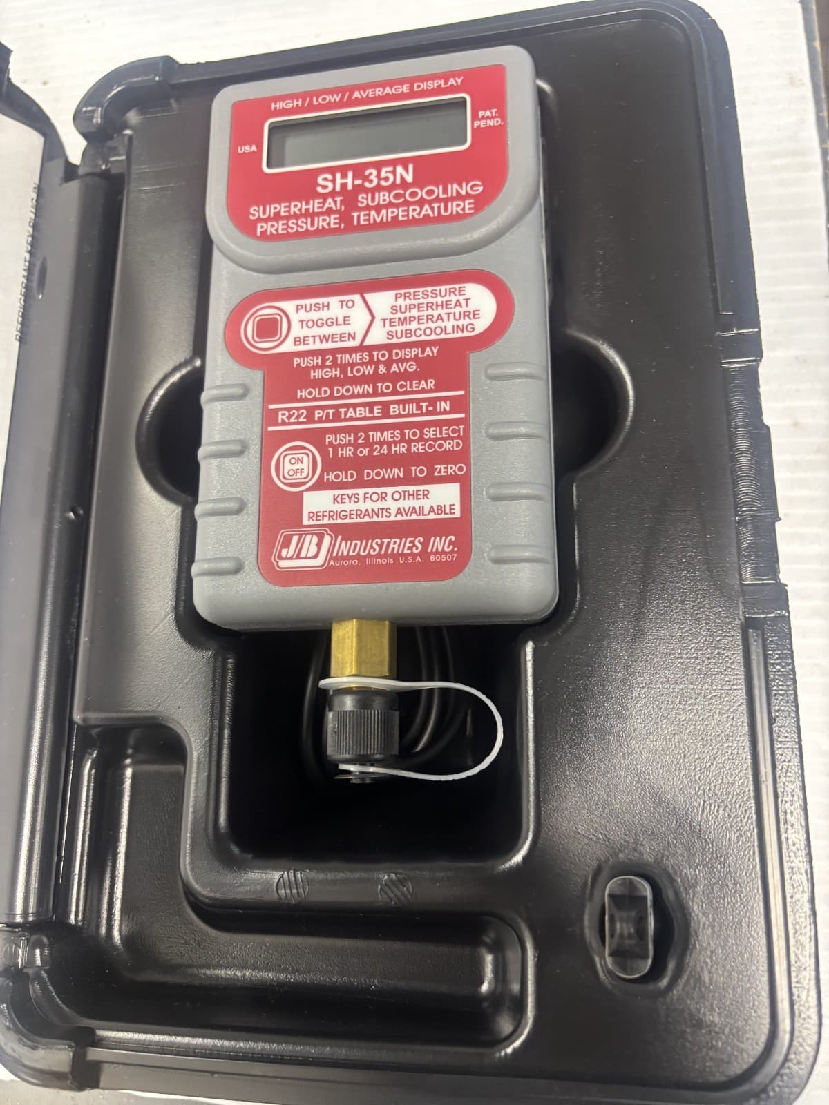 JB Industries SH-35N Superheat-Subcooling Pressure/Temperature Gauge EUC - Image 1