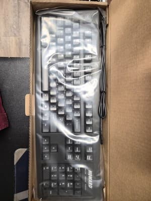 KB-2971 PS/2 Keyboard - Vintage - Black - Tested - Image 1