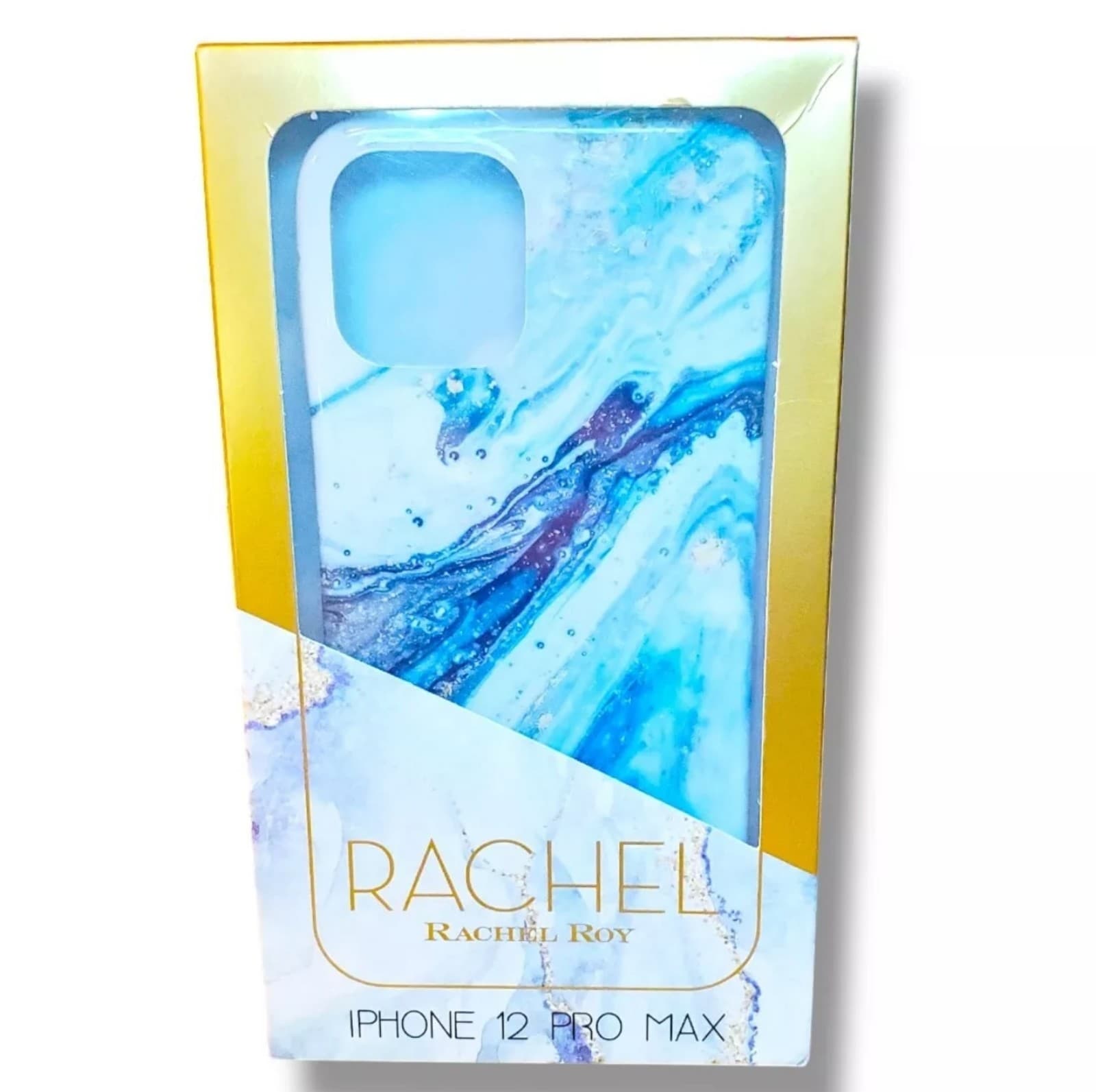 Rachel Roy Apple Iphone Case 12 pro Max Full Protection New Marble Blue