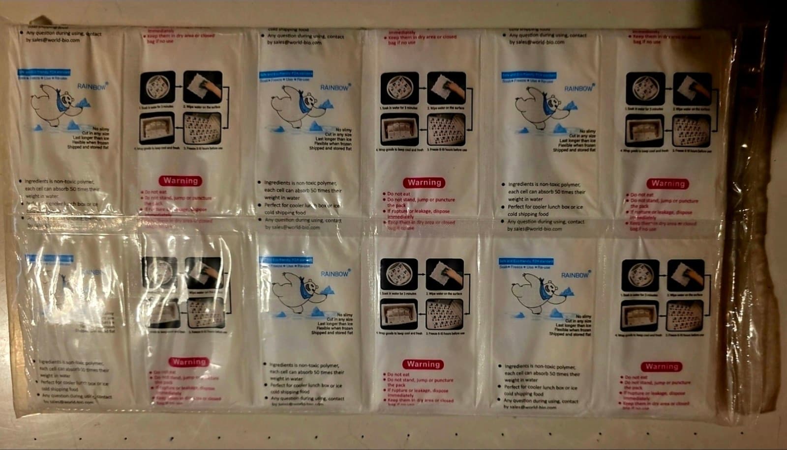 Shipping Cold Pack Ice Pack Sheets for Coolers Reusable, Dry Ice Packs Freezer P