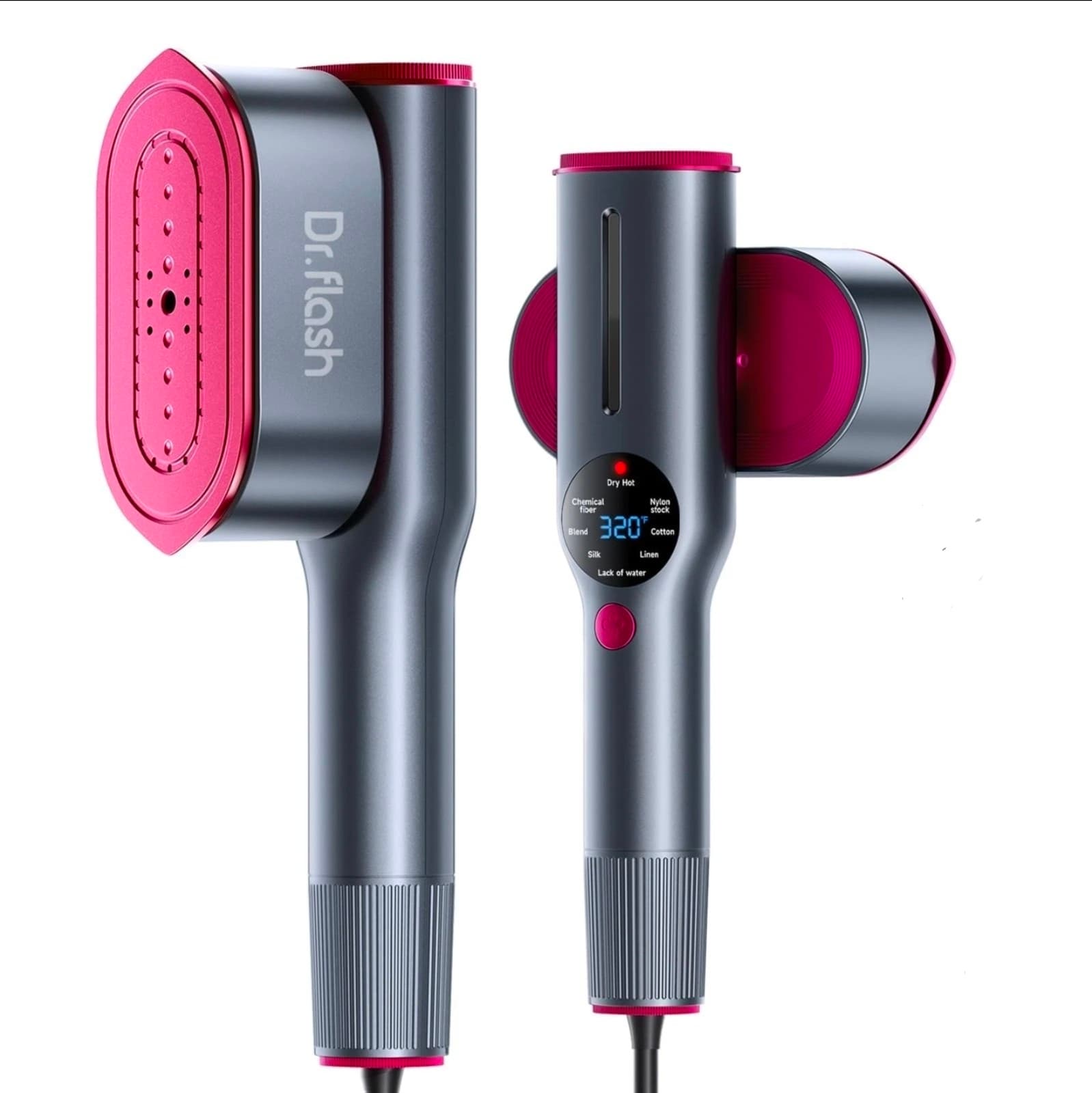 DRFLASH 2-in-1 Steamer & Iron for Clothes,15s Fast Heat-up Portable Steamer