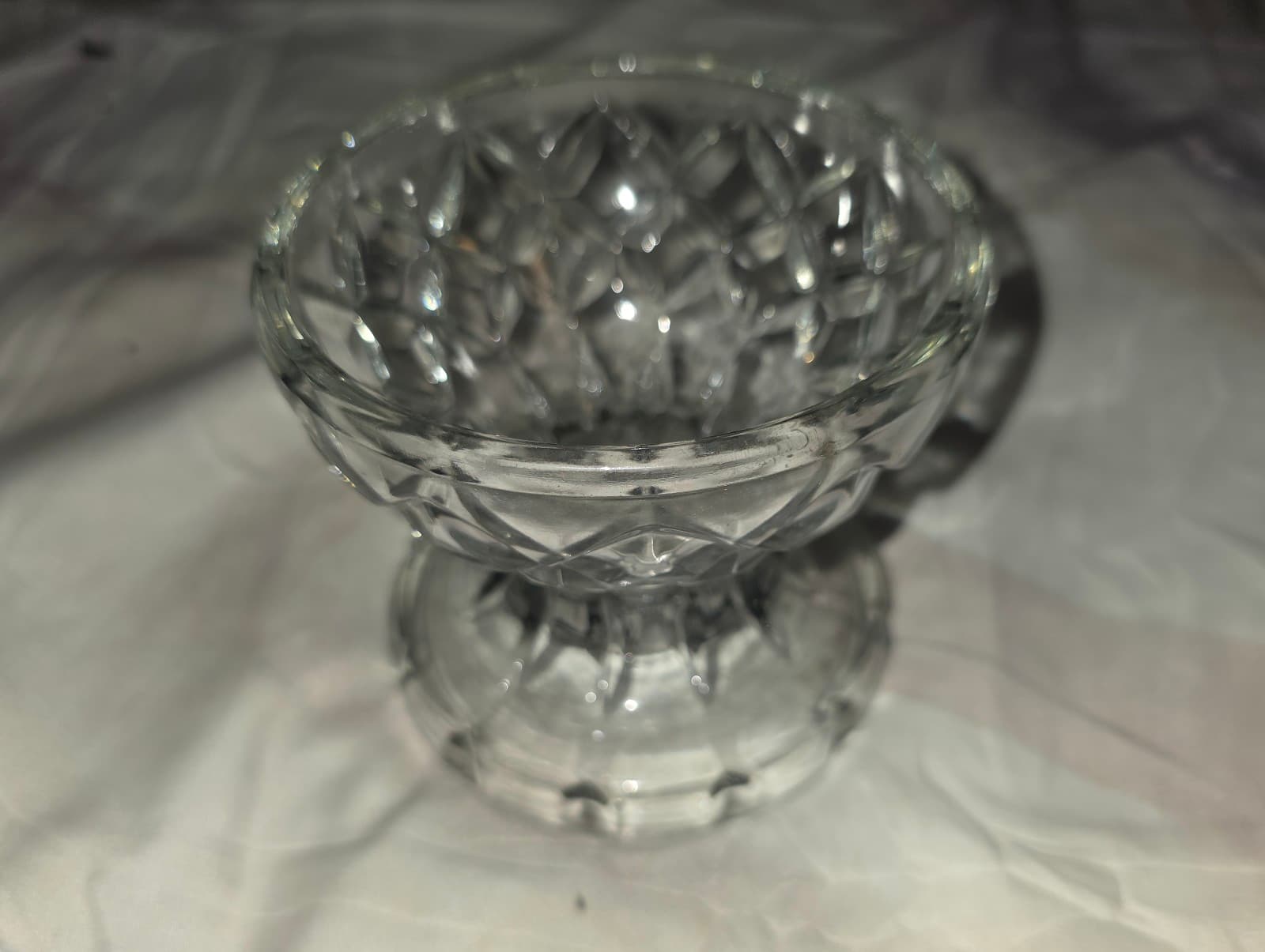 Flint Glass Sawtooth Bowl Vintage