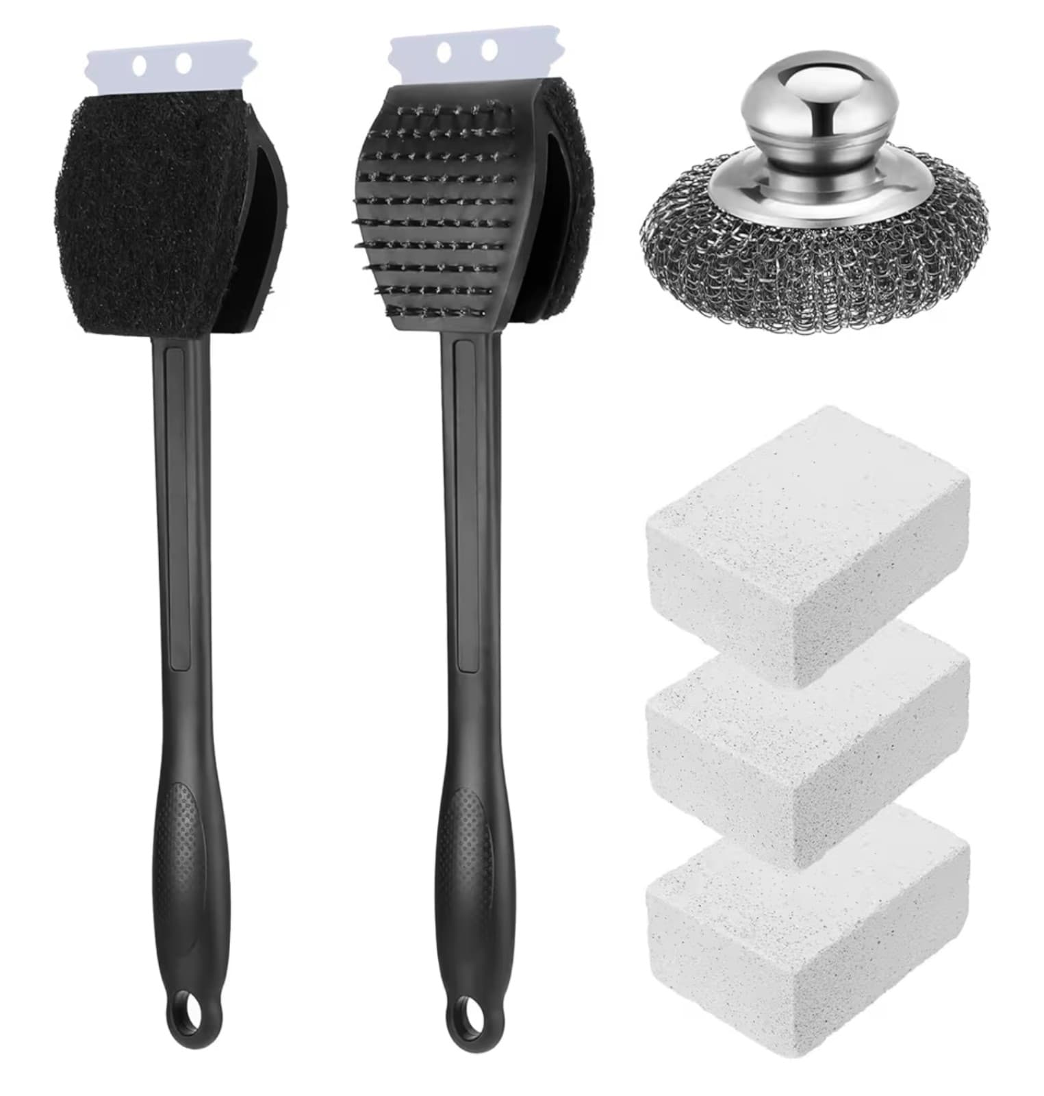 Grill Cleaning Kit-Stainless Steel Grill Brush &:Scraper Kit