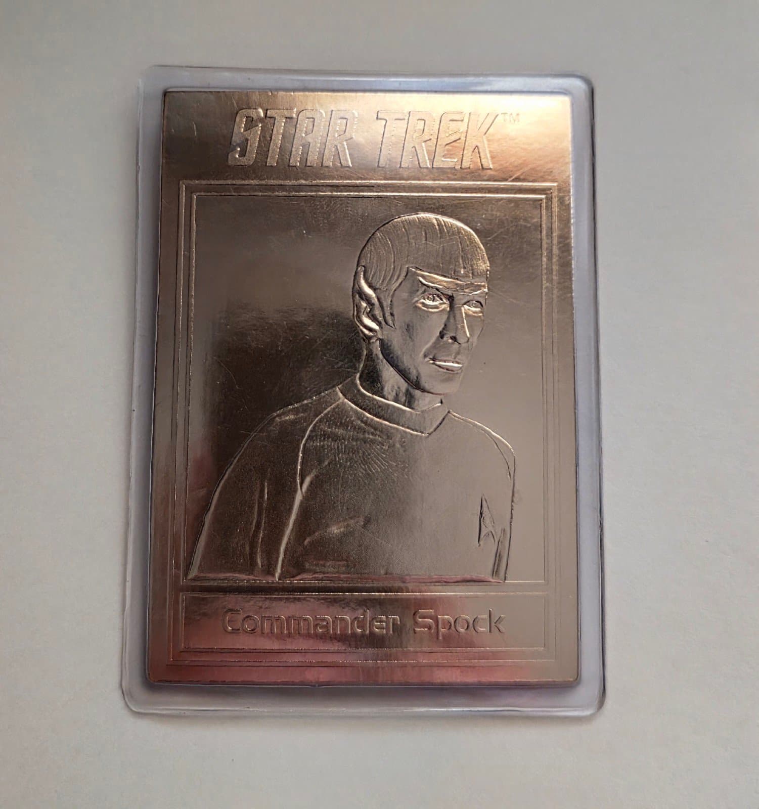 Commander Spock Star Trek 2001 Danbury Mint 22Kt Gold Card