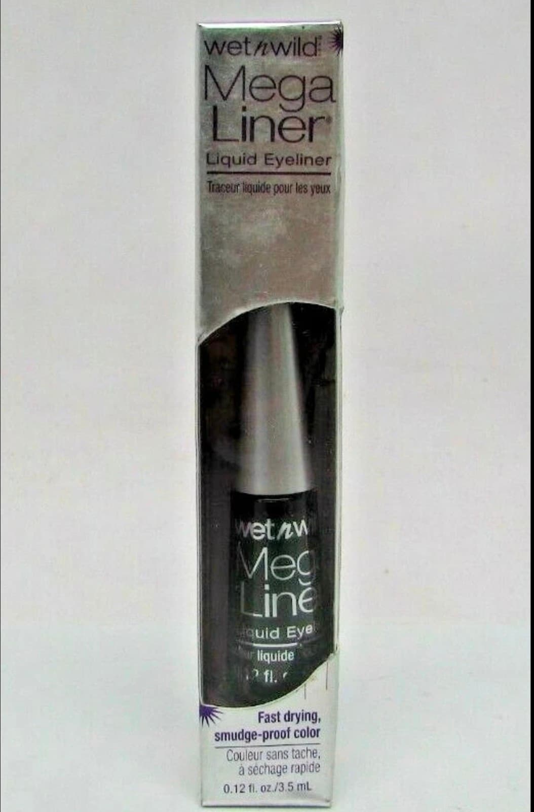 Wet N Wild Mega Liner Liquid Eyeliner 861 Black Fast Drying, Smudge-Proof Color