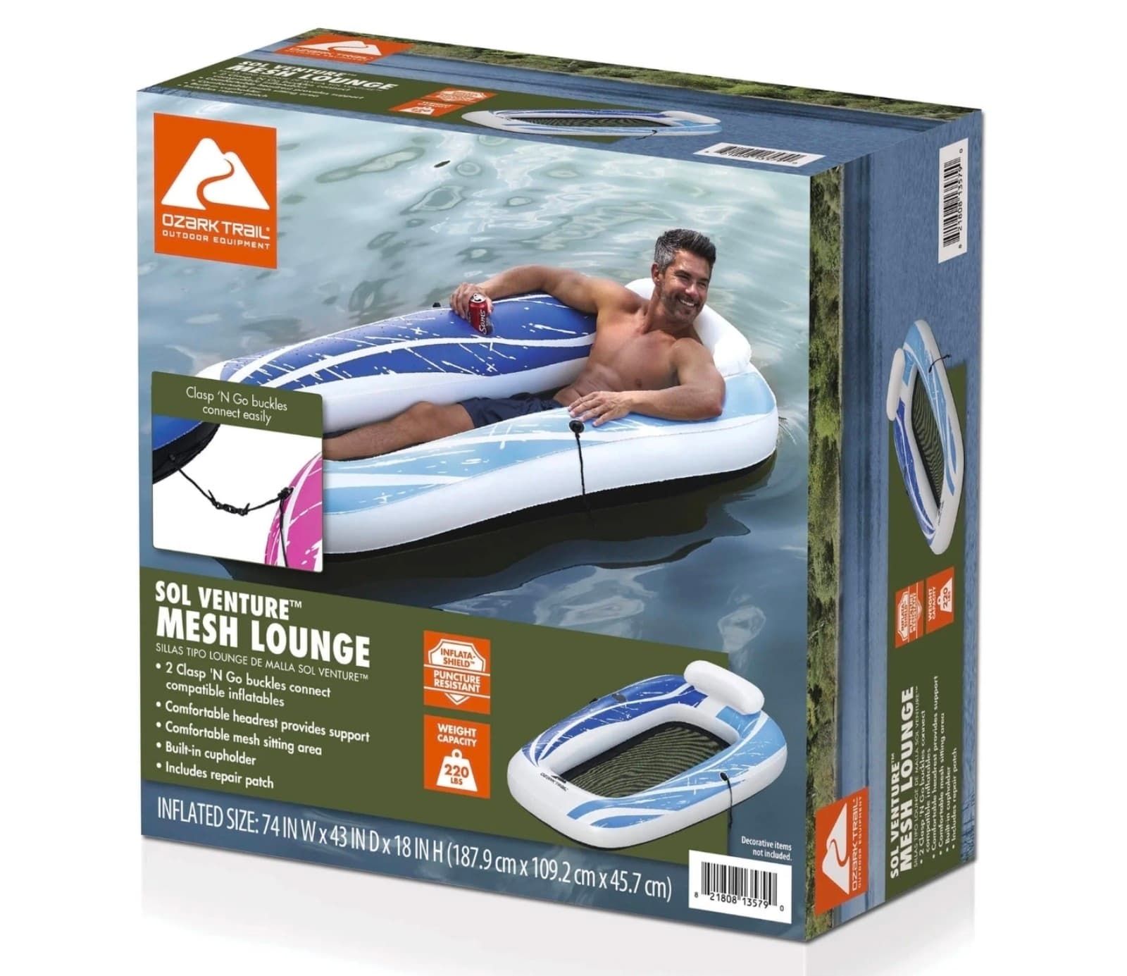 Single Lounge Float 74" Ozark Trail