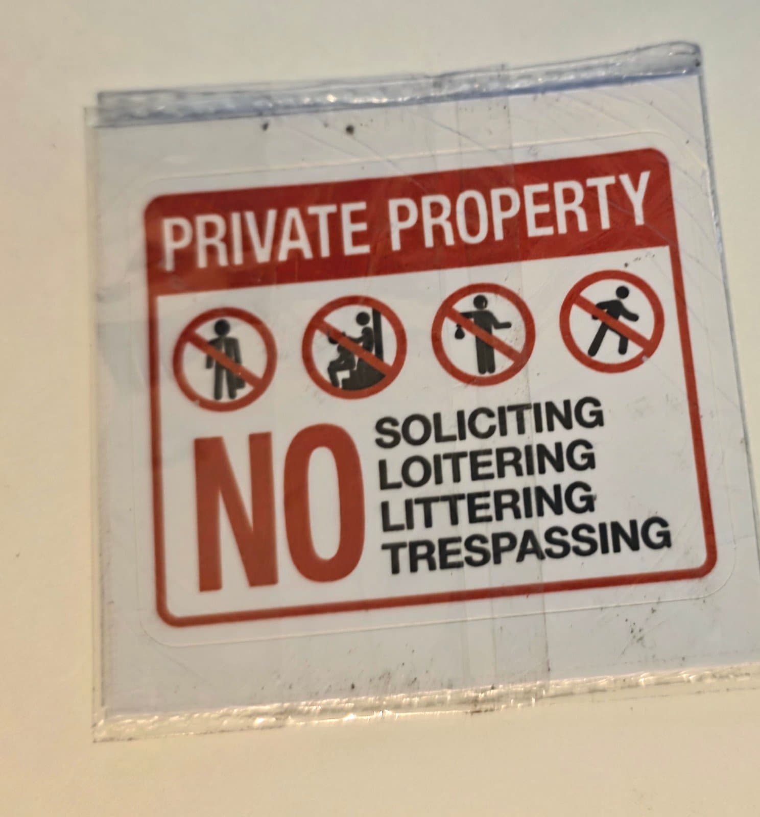 Private Property Vinyl Sticker