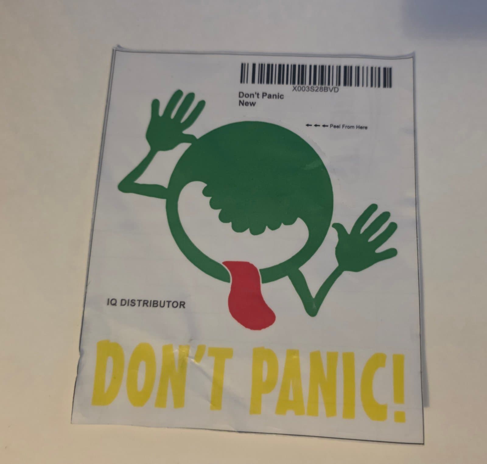 Don't Panic Vinyl Sticker