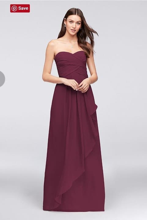 Bridesmaid Dress sz10 Wine David's Bridal