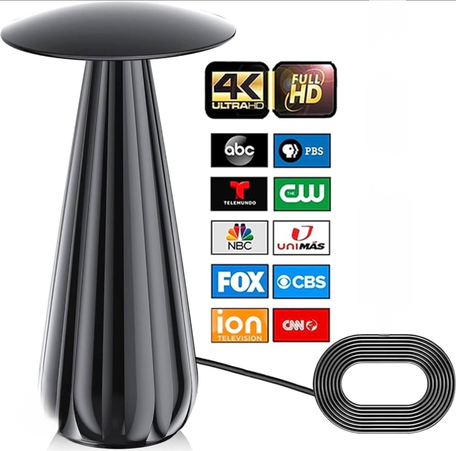TV Antenna Smart Digital HD w Miles Range Amplified HD InOutdoor