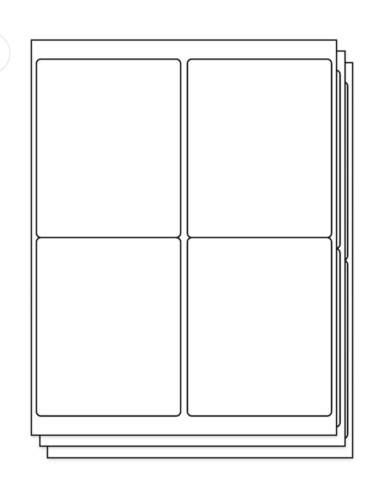 4 x 5 inch Shipping Labels 4 per Sheet