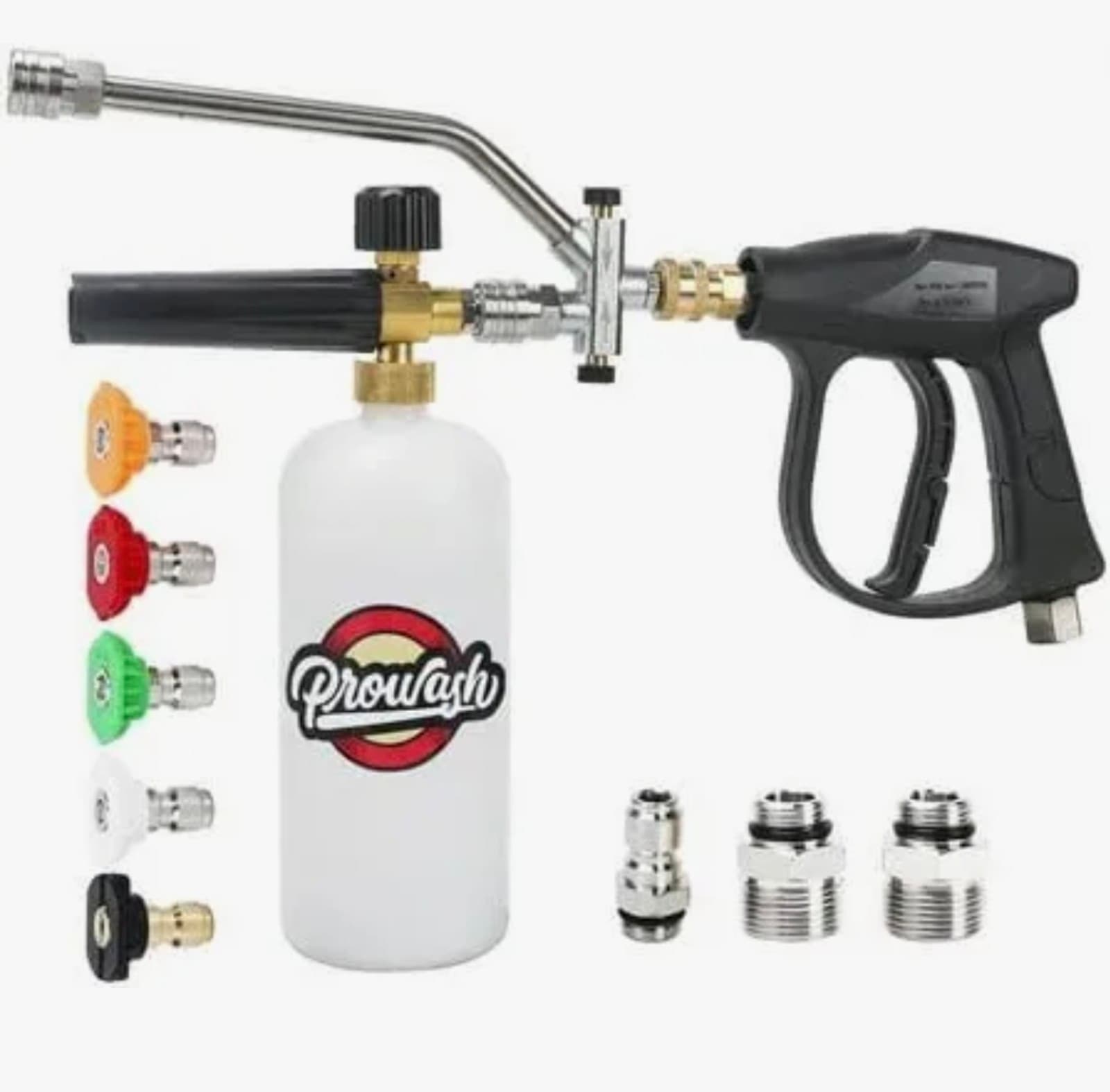 Foam Cannon & Gun Kit with Dual Connector Includes 5 Nozzle Tips