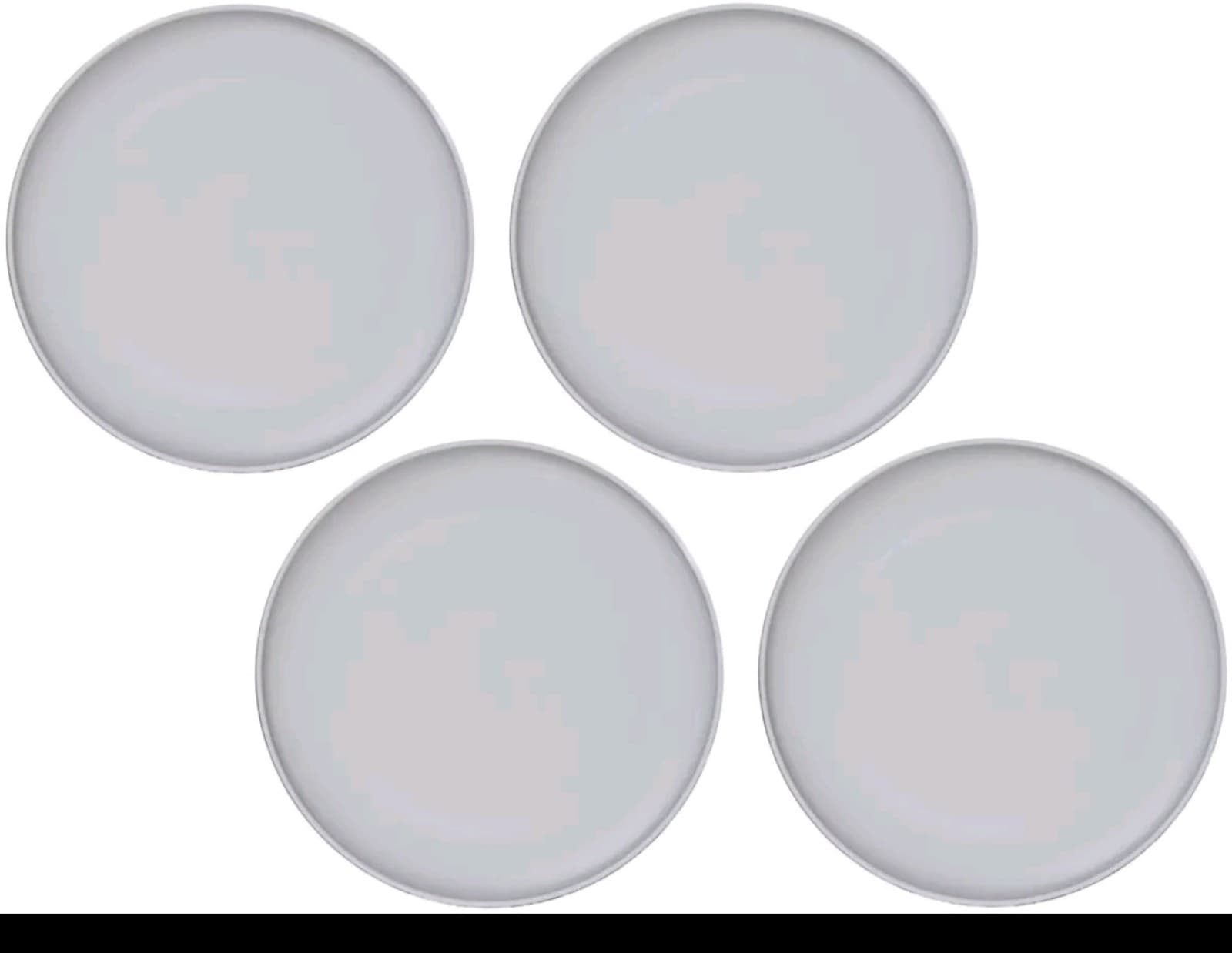 Matte Gray Plates 6 Pack Sturdy Microwave Safe 10" BPA-FREE Dishwasher Safe