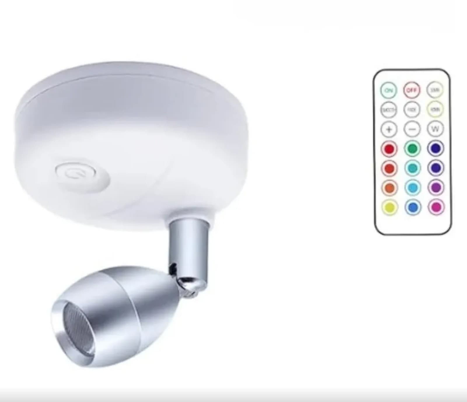 Metal Wall Night Light with Wireless Remote Control, 13 Colors, Multifunctional