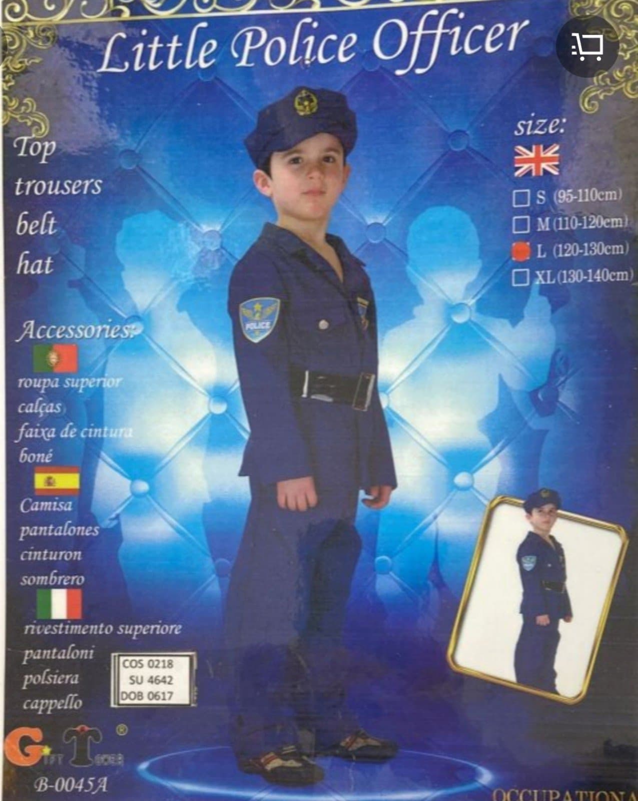 Police Officer kids size XL
