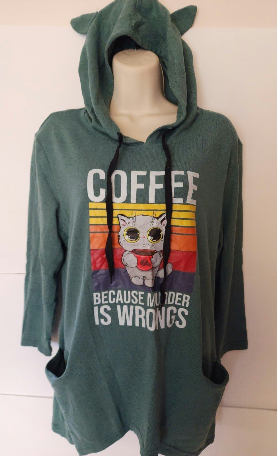 Murder is Wrong Hoodie sz Medium