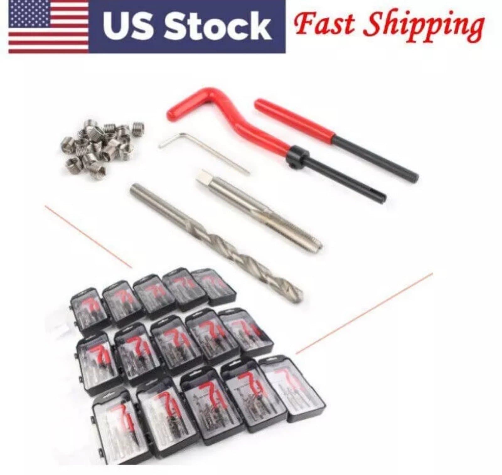 Metric Thread Repair Tool Insert Kit M5 M6 M8 M10 M12 M14 Helicoil Fit Car Coil