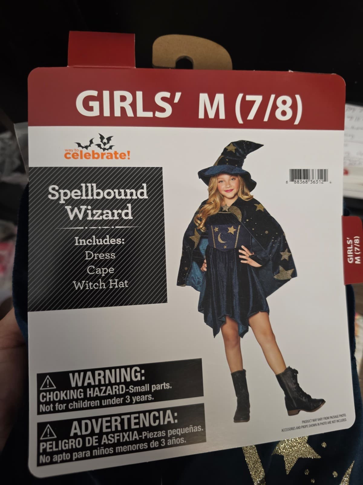 Wizard Costume size 7/8