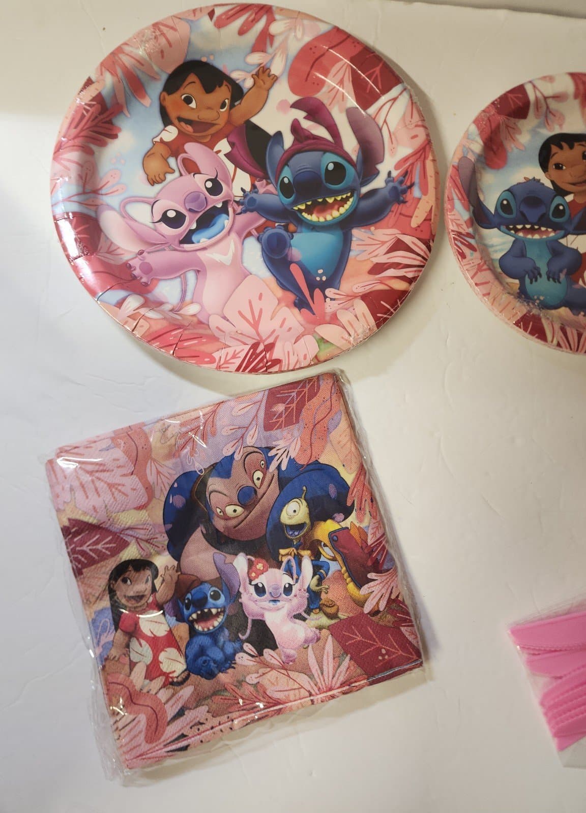 Disney LILO AND STITCH HAPPY BIRTHDAY CAKE PARTY Pink