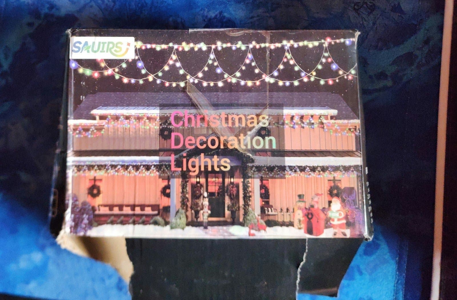 Christmas Half-Round String Lights, 49ft 447 LED Connectable Lights Warm White