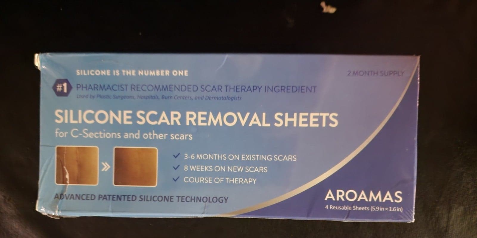 Silicone Scar Removal Sheets 4 pack NEW