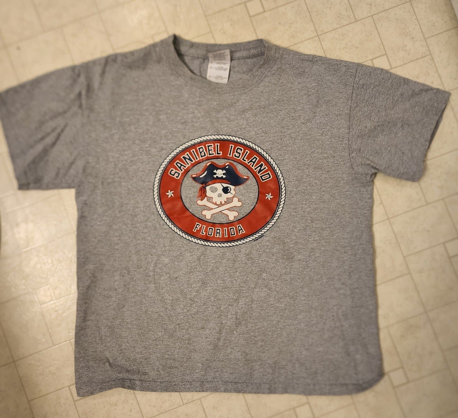 Sanibel Island Florida Pirate Shirt sz M