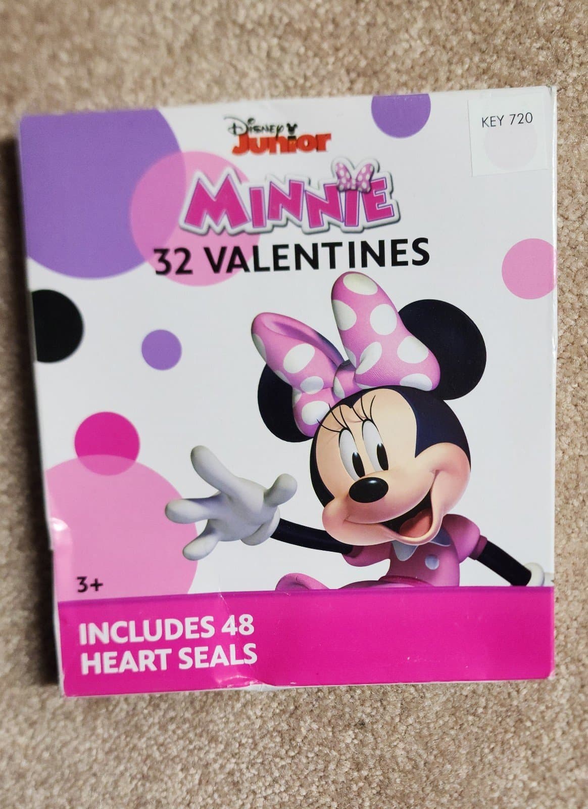 Minnie Mouse Valentine's Day Cards 32w/ Stickers -NIB