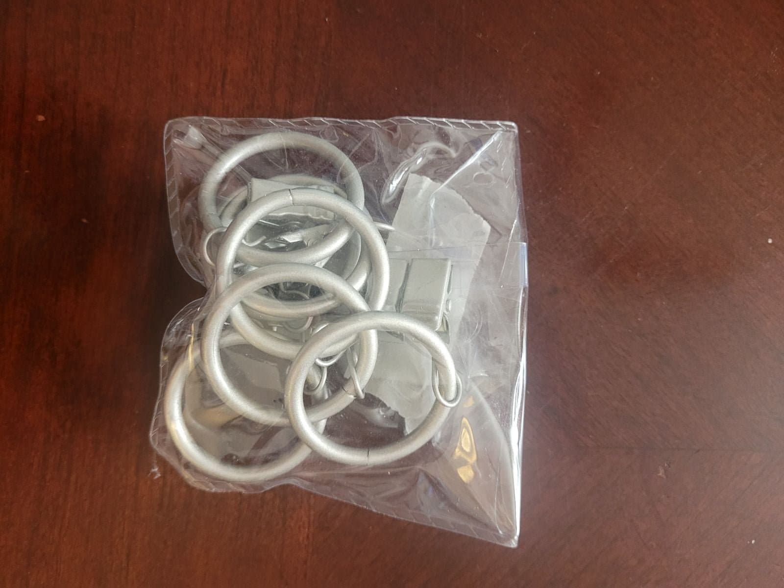 Window Curtain Hooks 2" Brushed Silver 13ct