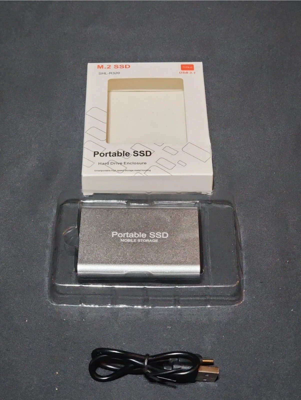 M.2 SSD Hard Drive Enclosure Case SHL-R320 Portable SSD USB 3.1