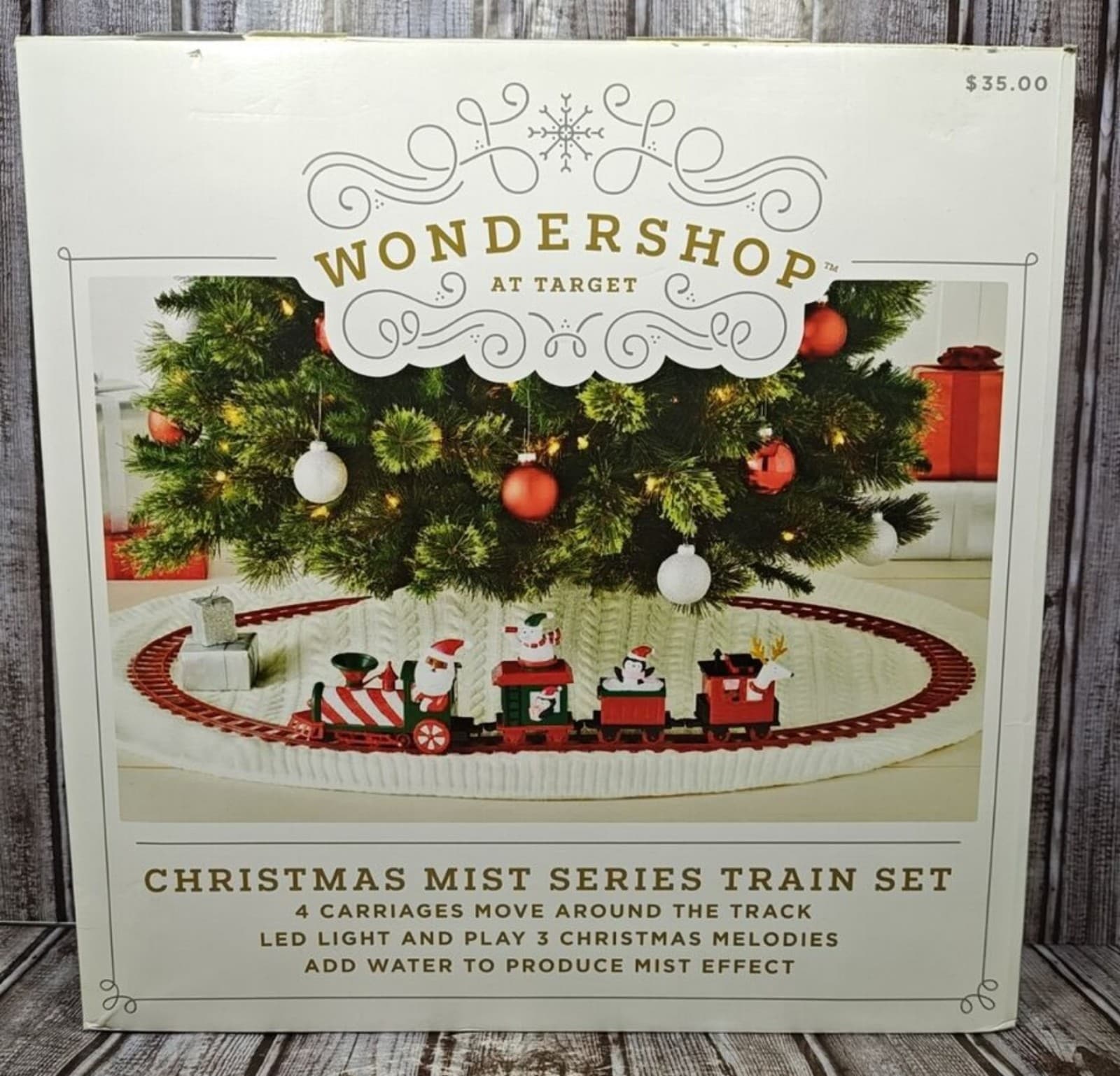Wondershop Christmas Mist Series Train Set 4 Carriage Animated LED Lit 3 Songs