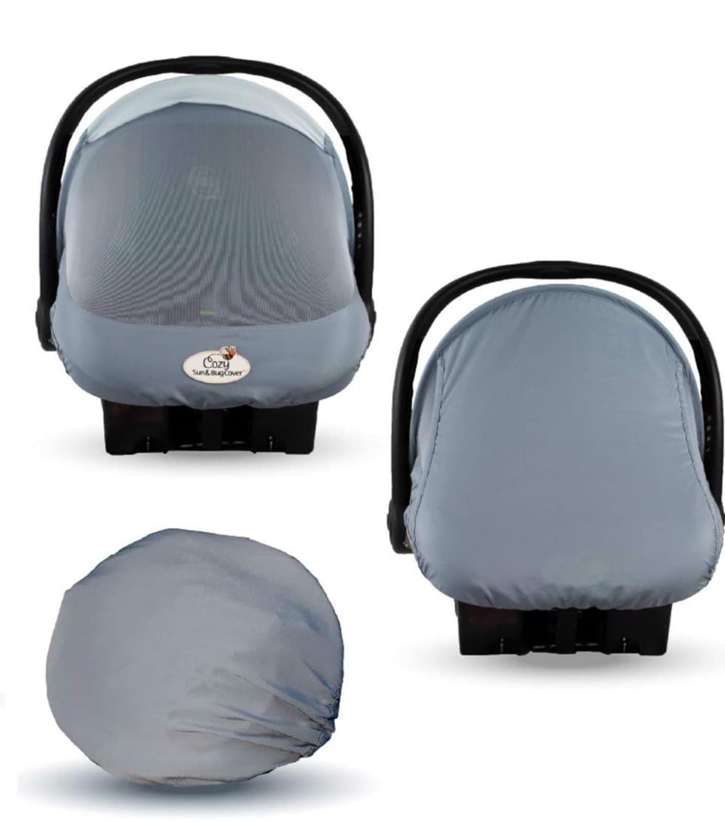 Cozy Cover Sun & Bug Cover Gray - Industry Leading Infant Carrier Cover