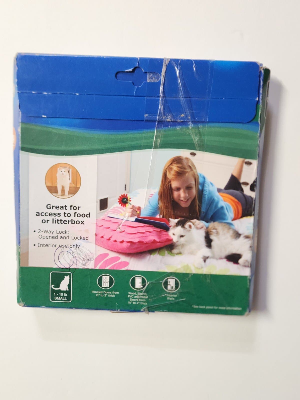 PetSafe 2 Way Interior Cat Door Safety Up To 15 lbs 5 3/4" x 5 3/4"