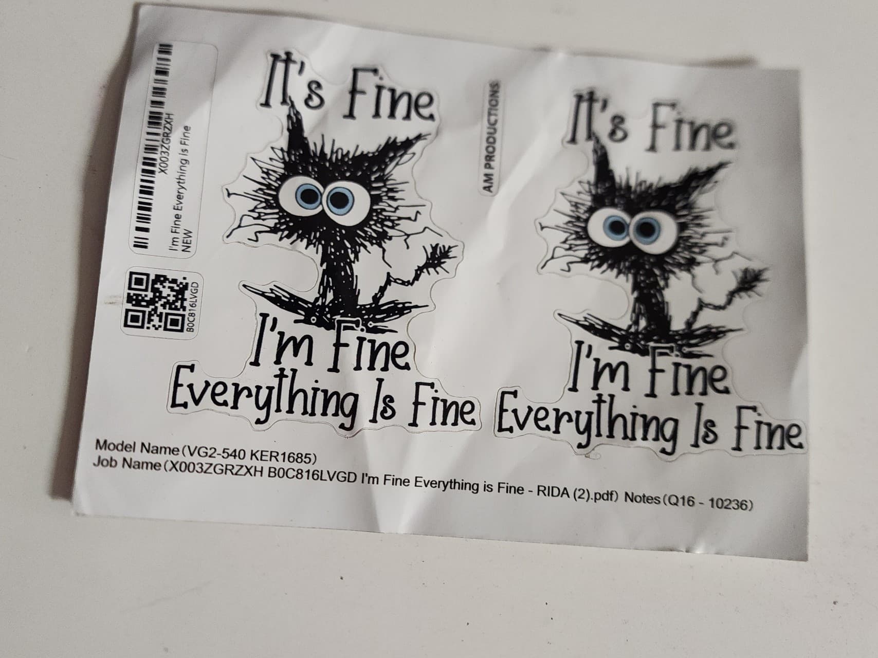 Everythings Fine Sticker