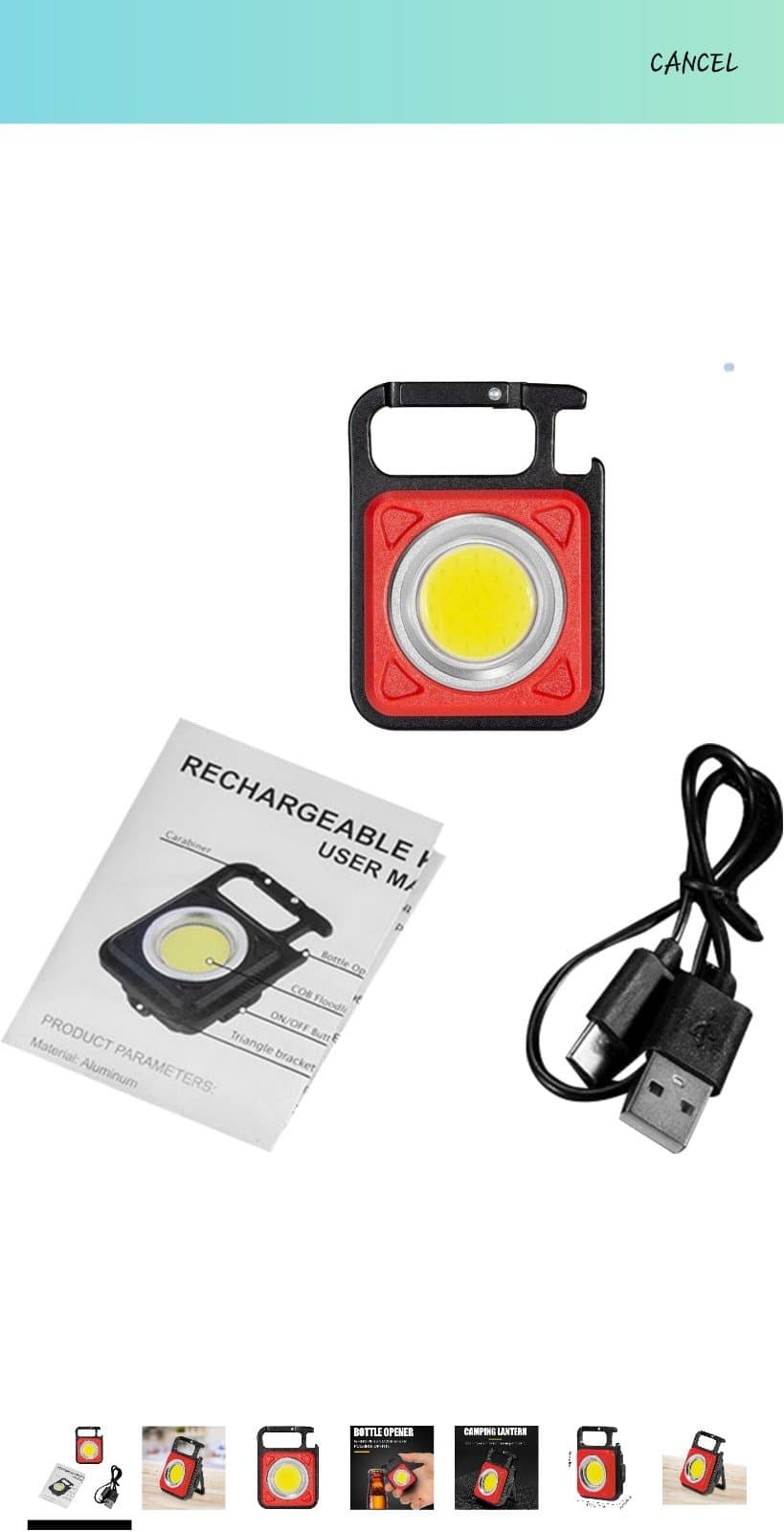 Rechargeable Light Keychain - D2