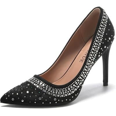 NEW Ebynue Black Rhinestone Stiletto Heels Women’s Size 7.5 SOLD OUT RARE