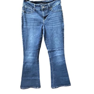Maurices Bootcut Jeans Womens Size 5-6 Short Medium Wash Blue Denim Stretch - Image 1