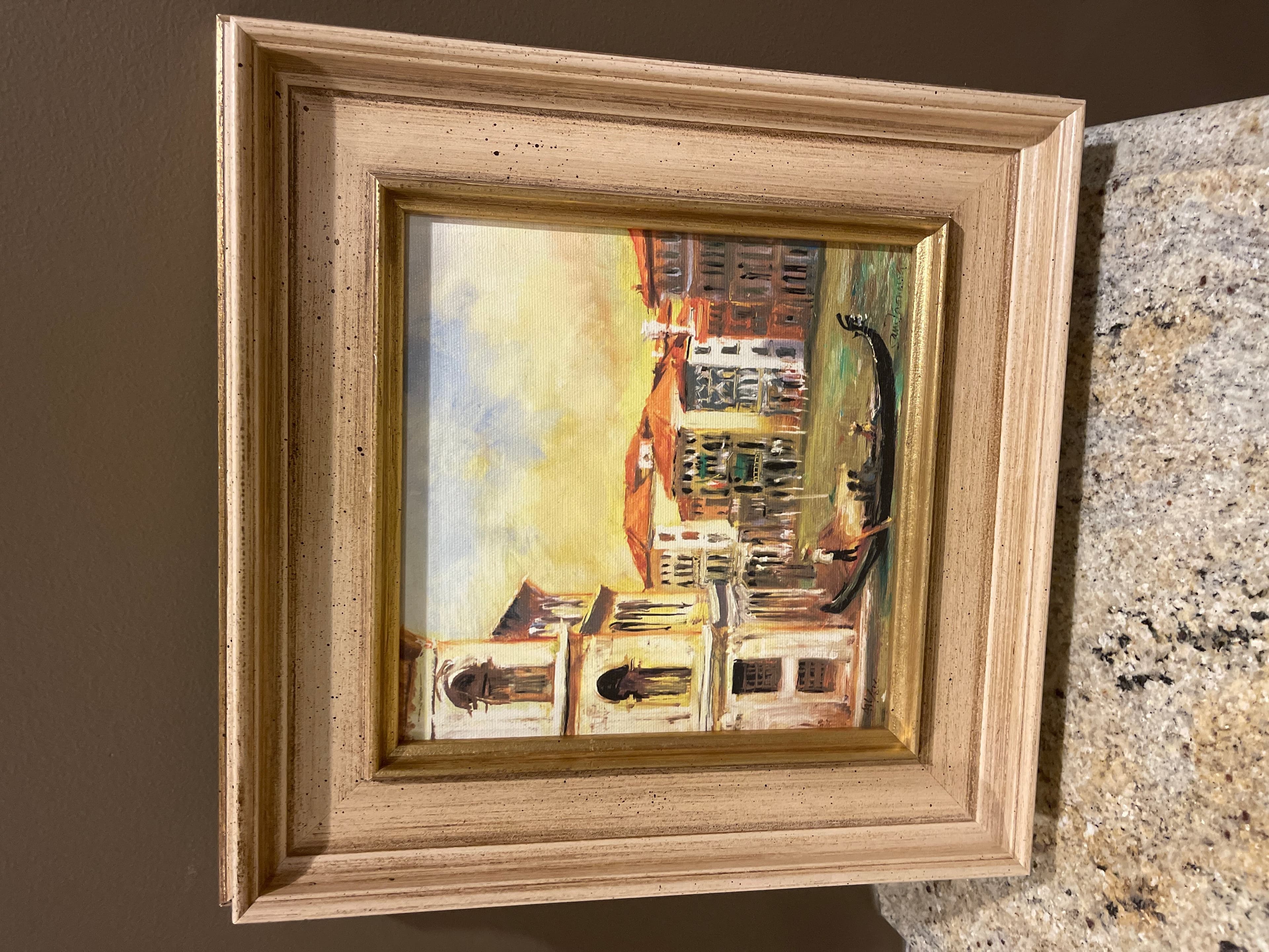 Framed Oil Painting Print of Venetian Landscape - Image 1