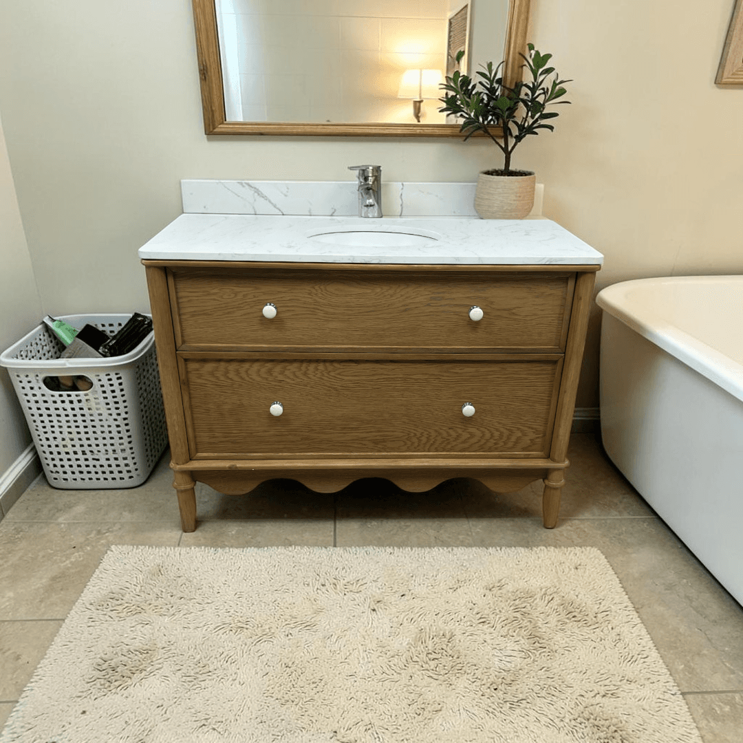 Birch Lane Julliette 48"W Single Sink Bathroom Vanity With Cultured Marble Top - Image 1