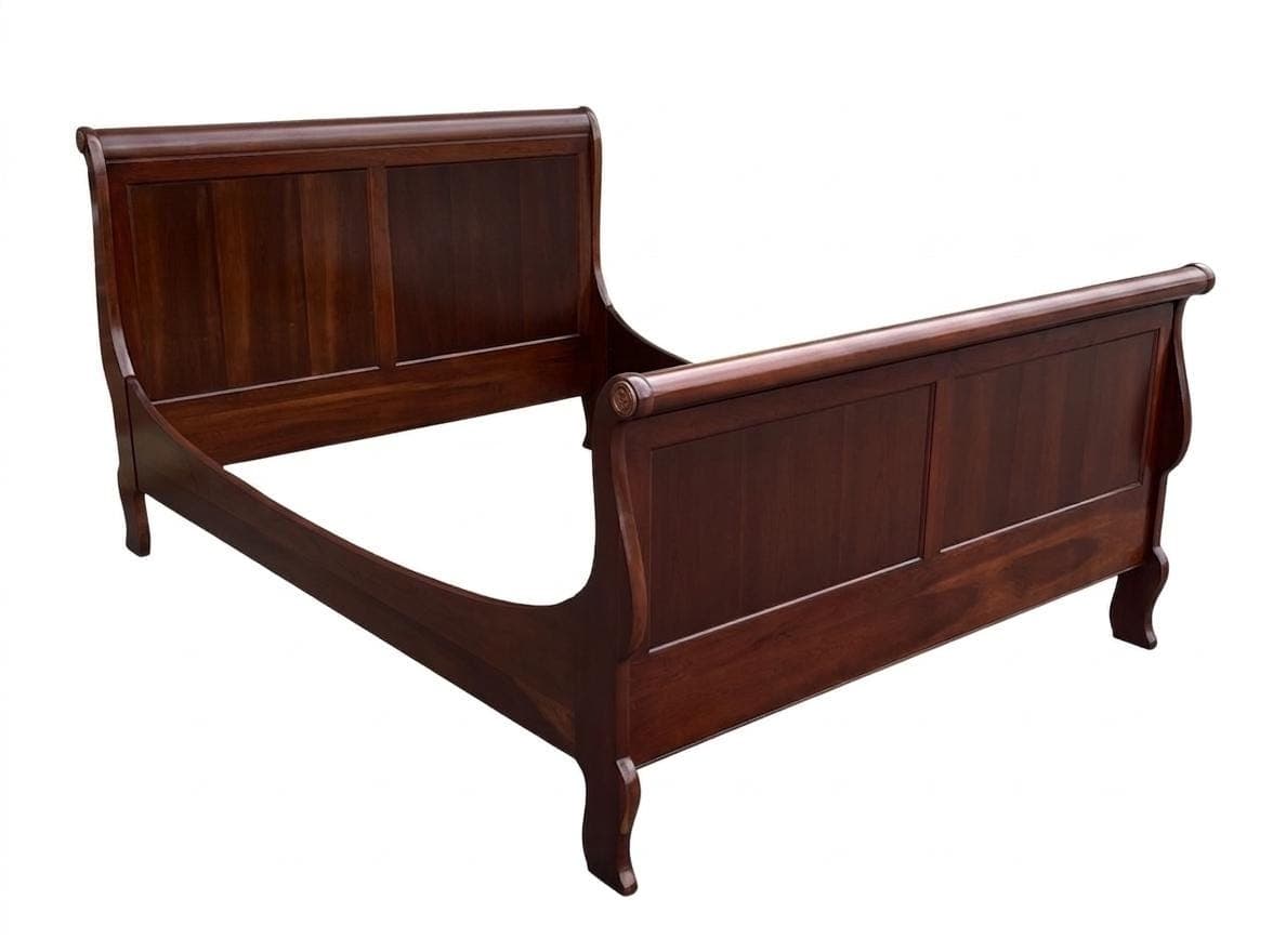 Vintage Pennsylvania House Solid Cherry Queen Sleigh Bed - Image 1