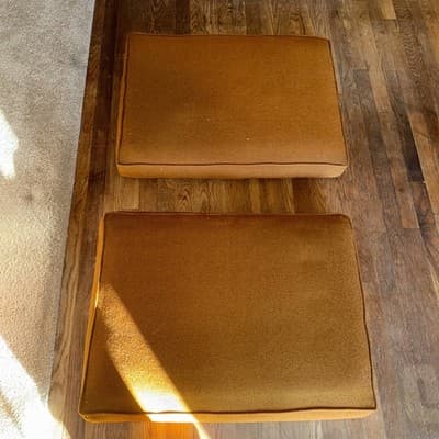 Vintage Seat Cushions • From Loveseat • Brown - Image 1
