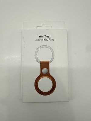 Apple AirTag Leather Key Ring Saddle Brown MX4M2ZM/A - Image 1