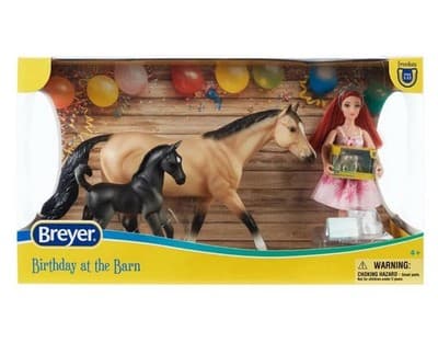 NIB Breyer Freedom Series / Classic Birthday at the Barn Playset • Horses & Girl - Image 1