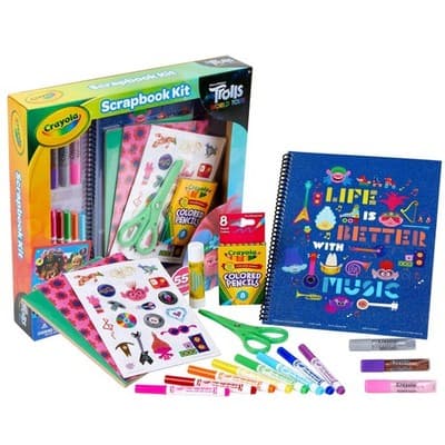 Crayola Trolls Scrapbook Kit Over 60 Pcs - Image 1