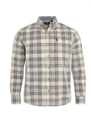 Chaps Men's S Plaid Corduroy Shirt - Winter White Button Down Cotton Small - Image 1